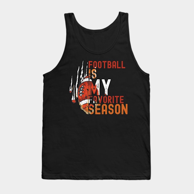 Football Is My Favorite Season | Colorful Meteorite Ball Tank Top by Nonconformist